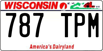 WI license plate 787TPM