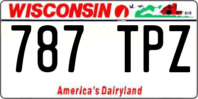 WI license plate 787TPZ
