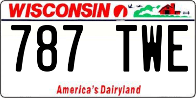 WI license plate 787TWE