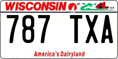 WI license plate 787TXA