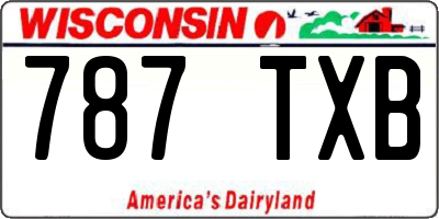 WI license plate 787TXB