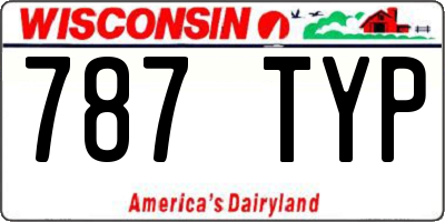 WI license plate 787TYP