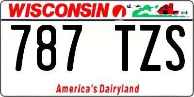 WI license plate 787TZS