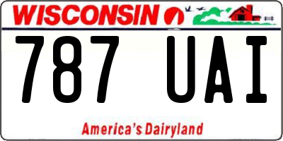 WI license plate 787UAI