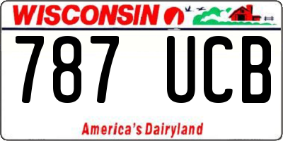 WI license plate 787UCB
