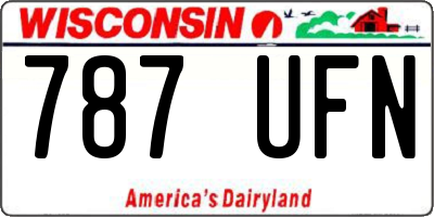 WI license plate 787UFN