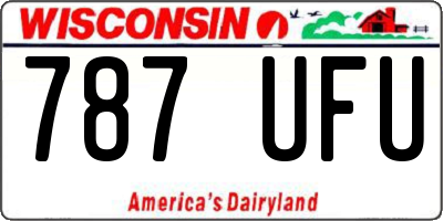 WI license plate 787UFU