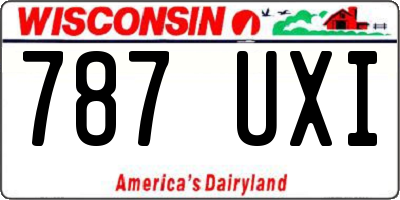 WI license plate 787UXI
