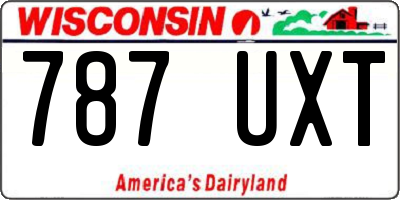 WI license plate 787UXT
