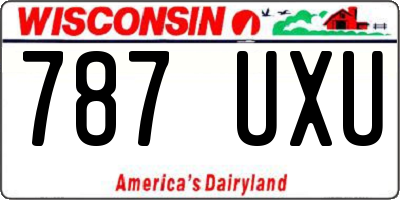 WI license plate 787UXU