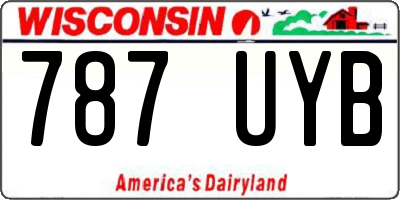 WI license plate 787UYB