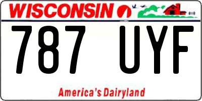 WI license plate 787UYF