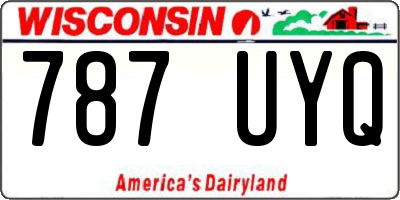 WI license plate 787UYQ