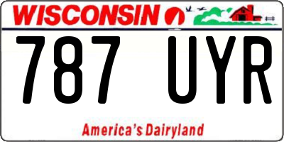 WI license plate 787UYR