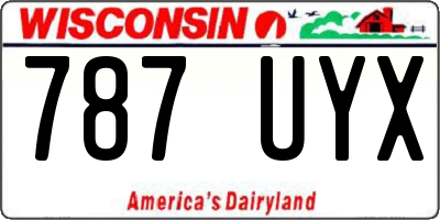 WI license plate 787UYX