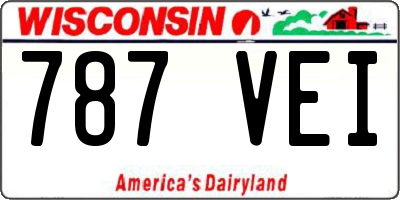 WI license plate 787VEI