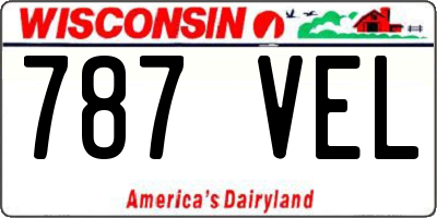 WI license plate 787VEL