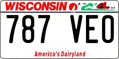 WI license plate 787VEO