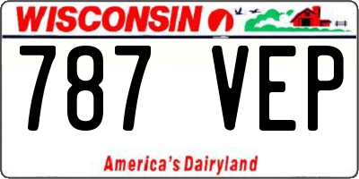 WI license plate 787VEP