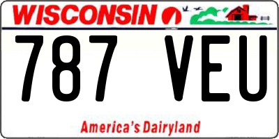 WI license plate 787VEU