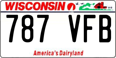WI license plate 787VFB
