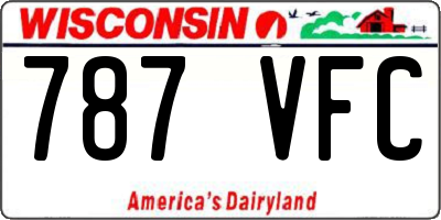 WI license plate 787VFC