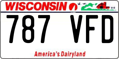 WI license plate 787VFD