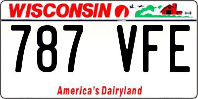 WI license plate 787VFE