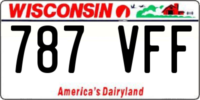 WI license plate 787VFF