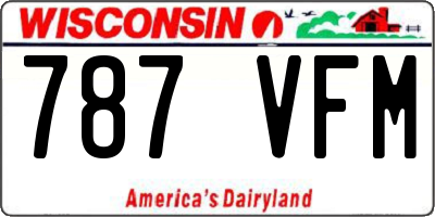 WI license plate 787VFM