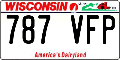 WI license plate 787VFP