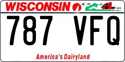 WI license plate 787VFQ