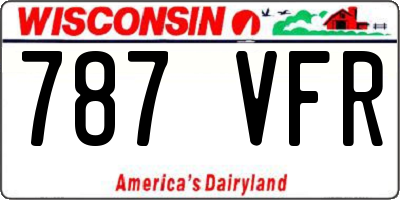 WI license plate 787VFR