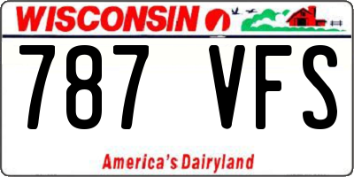 WI license plate 787VFS