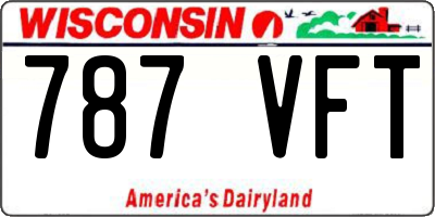 WI license plate 787VFT