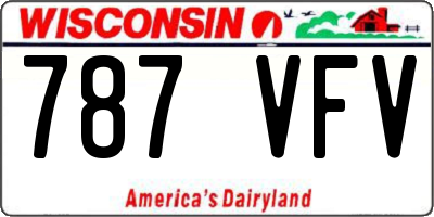 WI license plate 787VFV