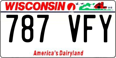 WI license plate 787VFY