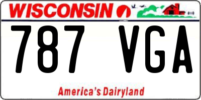 WI license plate 787VGA