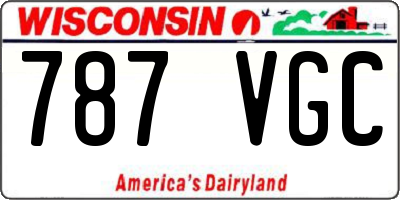 WI license plate 787VGC