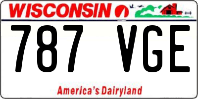 WI license plate 787VGE