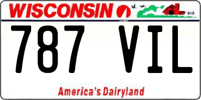 WI license plate 787VIL