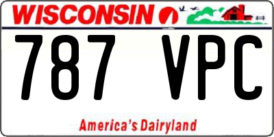 WI license plate 787VPC