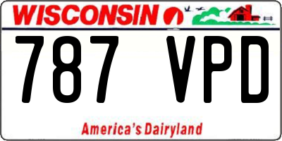 WI license plate 787VPD