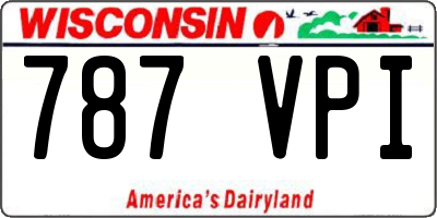 WI license plate 787VPI