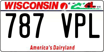 WI license plate 787VPL