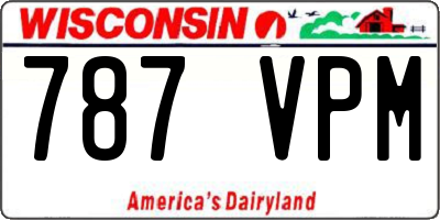 WI license plate 787VPM