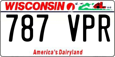WI license plate 787VPR