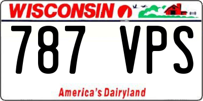 WI license plate 787VPS