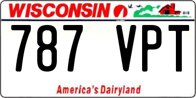 WI license plate 787VPT
