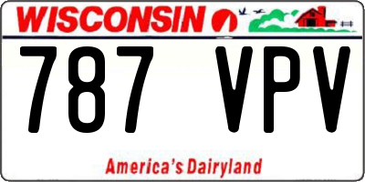 WI license plate 787VPV